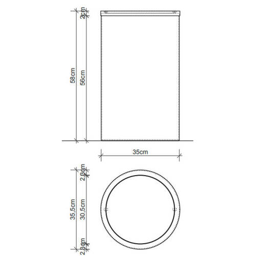 Корзина для белья с крышкой Decor Walther DW 121 0610760 черная матовая, фото 2