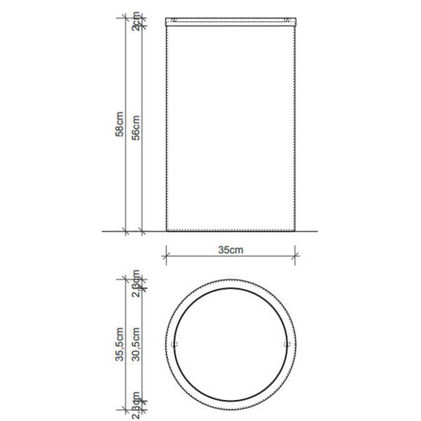 Корзина для белья с крышкой Decor Walther DW 121 0610760 черная матовая, фото 2