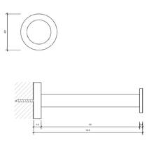 Гачок Decor Walther Basic BA ERH 0530360 одинарний, чорний матовий, фото №2