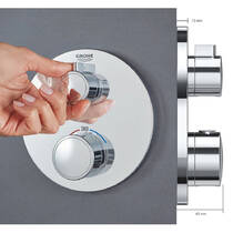 Смеситель скрытого монтажа для ванны/душа Grohe Grohtherm 24077000 с термостатом, хром, фото №4