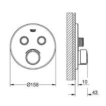 Змішувач прихованого монтажу для душу/ванни Grohe SmartControl 29145000 з термостатом, хром, фото №2