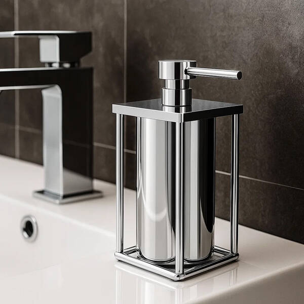 Дозатор для рідкого мила Devit UP 7030120 окремостоячий хром, фото 4