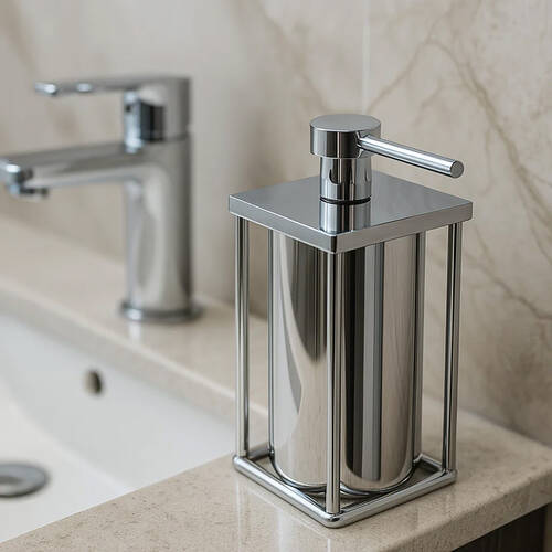 Дозатор для рідкого мила Devit UP 7030120 окремостоячий хром, фото 1