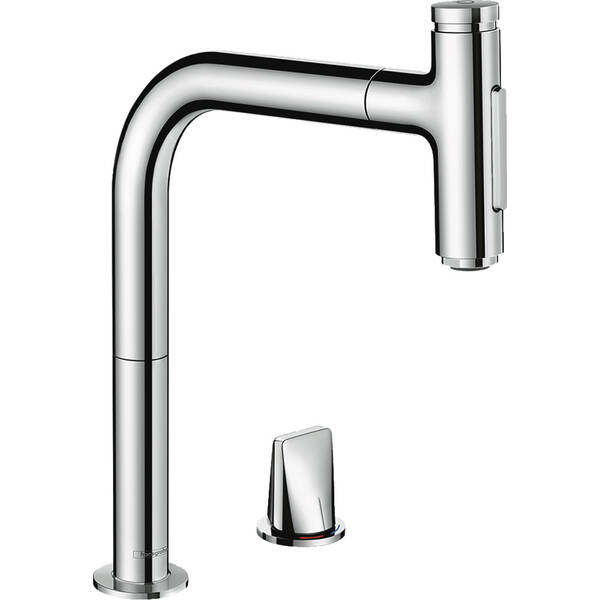 Смеситель для кухни Hansgrohe Metris M71 73818000 с выдвижным душем, фото 1