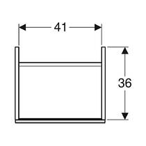 Тумба для раковини Geberit Acanto 500.608.16.1 підвісна чорний мат/скло, фото №3
