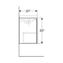 Тумба для раковини Geberit Acanto 500.608.16.1 підвісна чорний мат/скло, фото №5