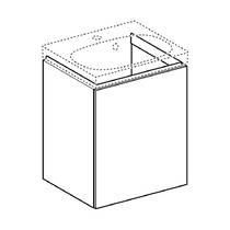 Тумба для раковини Geberit Acanto 500.608.16.1 підвісна чорний мат/скло, фото №2