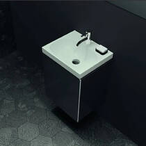 Тумба для раковини Geberit Acanto 500.608.16.1 підвісна чорний мат/скло, фото №7