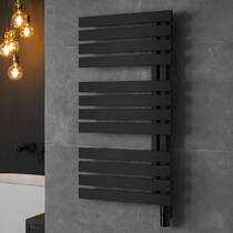 Рушникосушарка електрична Instal Projekt POPS ELECTRO POPSE-50/90C31 980х500 мм чорний матовий (тен HOTS-03C2 300 Вт), фото №1