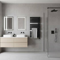 Рушникосушарка електрична Instal Projekt POPS ELECTRO POPSE-50/90C31 980х500 мм чорний матовий (тен HOTS-03C2 300 Вт), фото №5