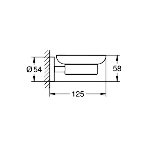 Мильниця Grohe Essentials 40444001 з тримачем, хром, фото 2