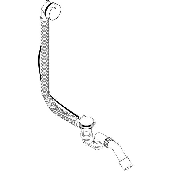 Сифон для ванни Axor Flexaplus 58316340 матовий чорний хром, фото 2