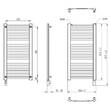 Полотенцесушитель электрический Instal Projekt Retto Electro RETE-50/110C31 540х1177 мм черный мат 600 Вт (ТЭН HOTS-06С2U), фото 3