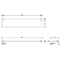 Полиця скляна Decor Walther Corner CO GLA60 0561060 60 см чорний матовий, фото №2