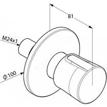 Зовнішня частина перемикача Kludi Balance 528478775 на 2 положення, фото №2