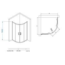 Душевая кабина Primera Prime PRI2921C 90x90 см, четверть круга, профиль хром, прозрачное стекло, фото №2