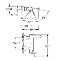 Смеситель для ванны Grohe Plus 33553003, фото №2