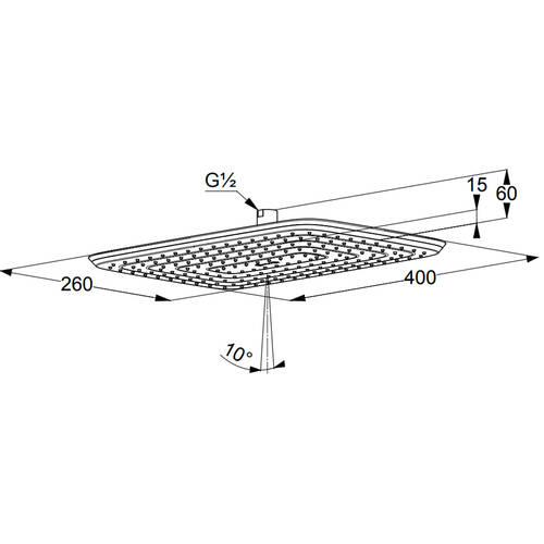 Верхний душ Kludi Freshline 6440005-00 400 мм, хром, фото 2