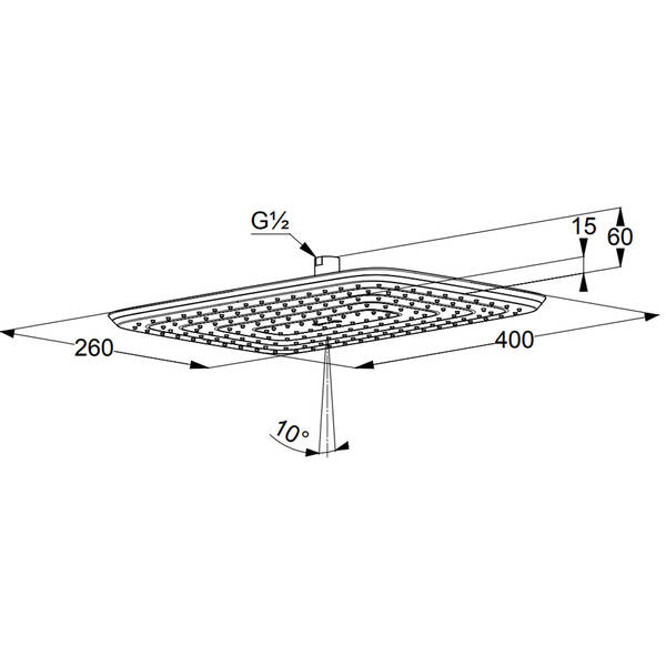 Верхний душ Kludi Freshline 6440005-00 400 мм, хром, фото 2