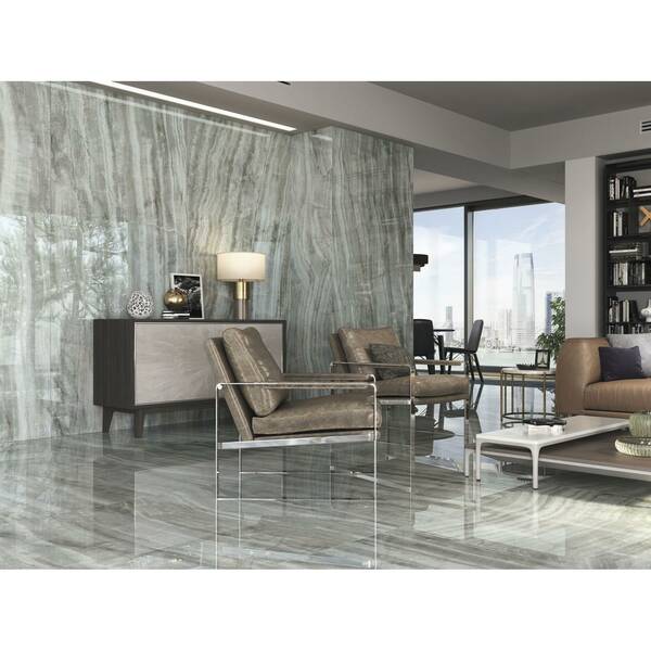 Керамограніт Baldocer Padova Azzurro Pulido 80x160 см, фото 2