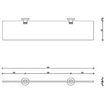 Полиця скляна Decor Walther Basic BA GLA60 0531660 60 см чорний матовий, фото №2