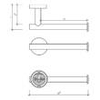 Тримач для туалетного паперу Decor Walther Basic BA TPH1 0530060 без кришки, чорний матовий, фото 2