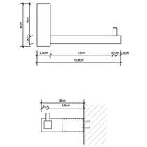 Тримач для туалетного паперу Decor Walther Corner CO TPH1 0561160 без кришки, чорний матовий, фото №2