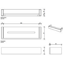 Полиця скляна Decor Walther Brick BK DA30 0593700 30 см хром/акрилове скло білий, фото №2