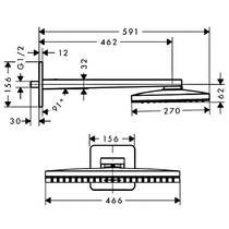 Верхний душ Axor ShowerSolutions 35274000 хром, фото №2