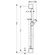 Душова штанга 90 см Hansgrohe Unica C 27610000 з тримачем-слайдером та душовим шлангом, хром, фото 2