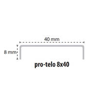 Профиль декоративный Butech Pro-Telo Inox Brillante B72141110 100005299 серебро 2500х40х8 мм, фото №3