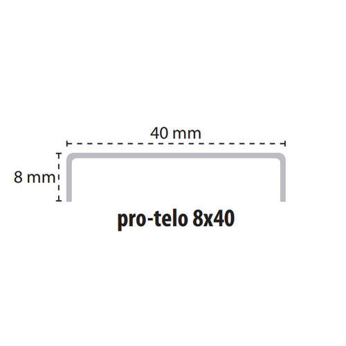Профиль декоративный Butech Pro-Telo Inox Brillante B72141110 100005299 серебро 2500х40х8 мм, фото 3