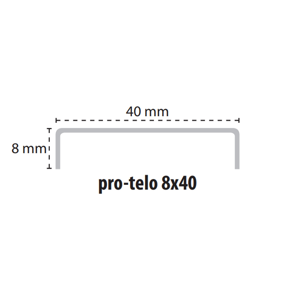 B72141110 100005299 PRO-TELO INOX 8X40 BRILLANTE (1 сорт)