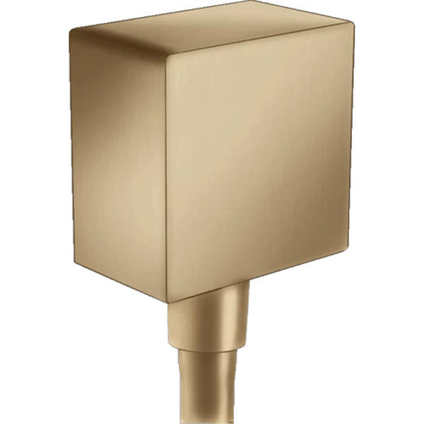 Шлангове підключення Hansgrohe FixFit Square 26455140 зі зворотним клапаном, бронза матовий, фото 1