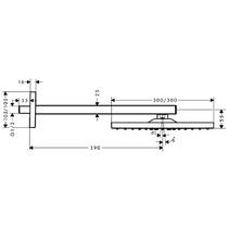 Верхній душ Hansgrohe Raindance E 300 1jet 26238140 бронза матовий, фото №2