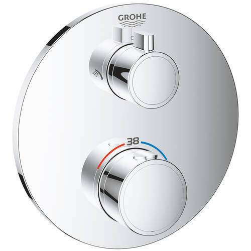 Смеситель скрытого монтажа для душа Grohe Grohtherm 24076000 с термостатом, хром, фото 1