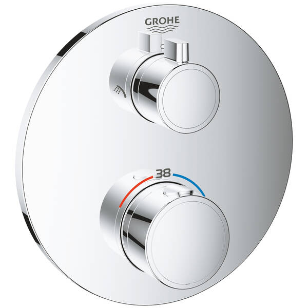 Смеситель скрытого монтажа для душа Grohe Grohtherm 24076000 с термостатом, хром, фото 1