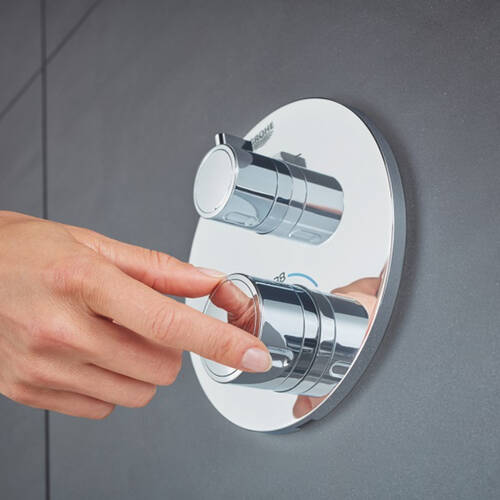 Смеситель скрытого монтажа для душа Grohe Grohtherm 24076000 с термостатом, хром, фото 4