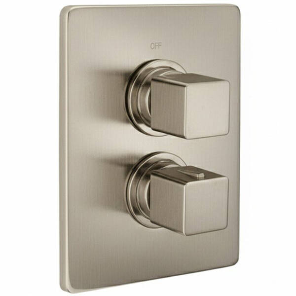 CU018100.2F CUBIC Зовнішня частина термостата для душу, Brushed Nickel — фото 2