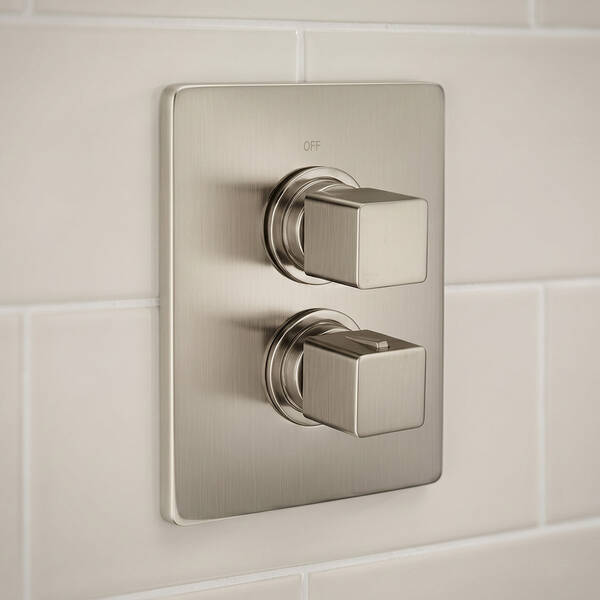 CU018100.2F CUBIC Зовнішня частина термостата для душу, Brushed Nickel — фото 4