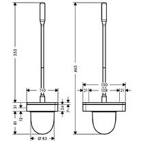 Щітка для унітазу Axor Universal Softsquare 42835300 червоне золото полірований, фото №2
