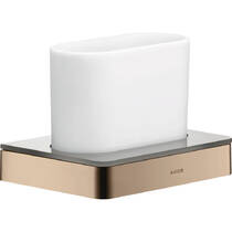 Склянка Axor Universal Softsquare 42834300 з тримачем, червоне золото полірований, фото №1