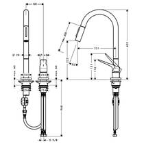 Змішувач для кухні Axor Citterio M 34822000 хром, фото №2