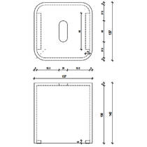 Серветниця Decor Walther Stone KBQ 0974050 білий матовий, фото №2