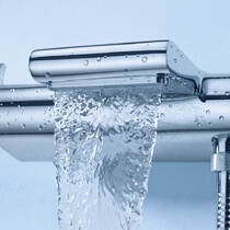 Змішувач для ванни Grohe Grohtherm 2000 34464001 з термостатом та полицею, хром, фото №5