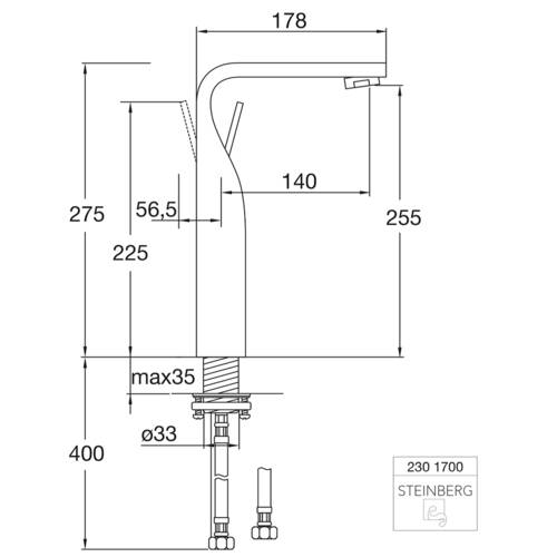 Змішувач для раковини Steinberg Серія 230 (230 1700), фото 2