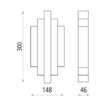 Настенный светильник ACB Robin A38140N 16/3814 Black, LED 10x2.1W 3000K, фото №3