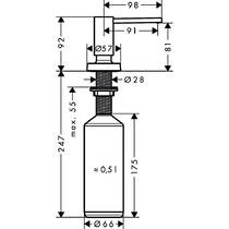 Дозатор для жидкого мыла Hansgrohe A51 40448000 хром, фото №2