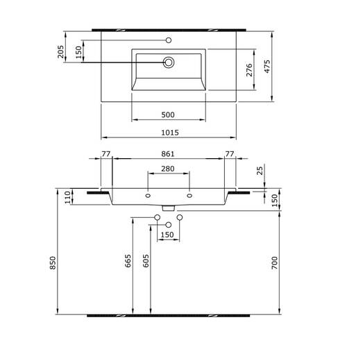 Тумба з раковиною Devit Laguna 0022110A підвісна 100 см антрацит, фото 2