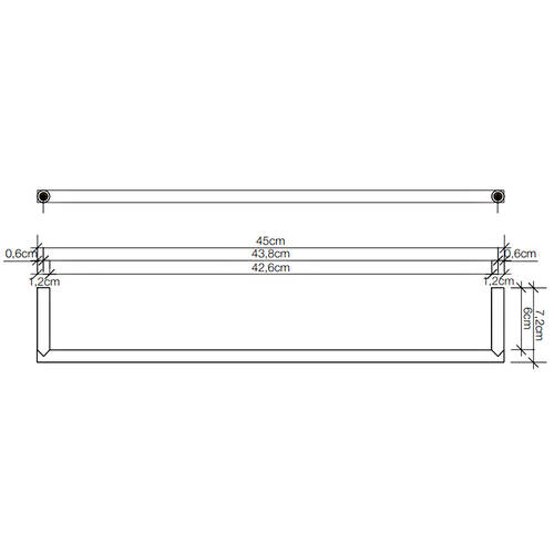 Тримач для рушників Decor Walther Mikado MK HTE45 0520800 хром, фото 2